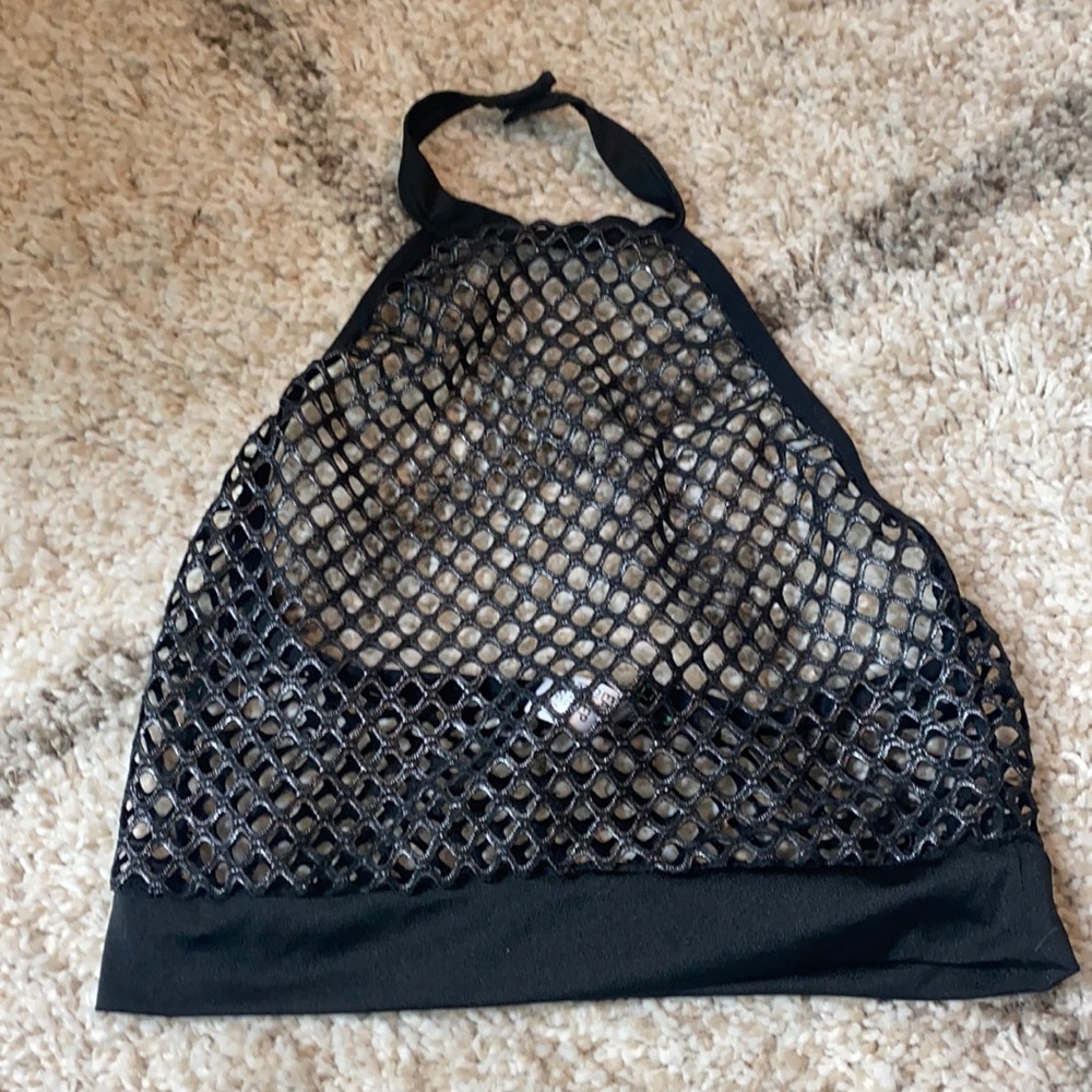 Dollskill/ClubExx fishnet halter top